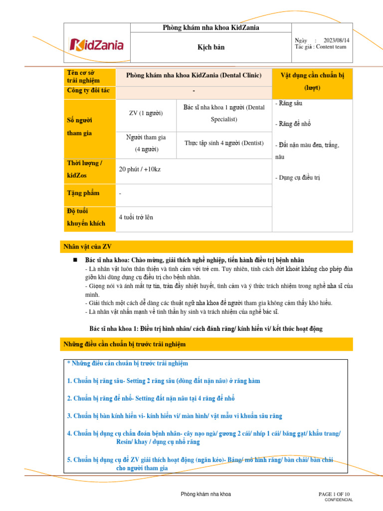 E-61 Dentist Script (VIE) | PDF