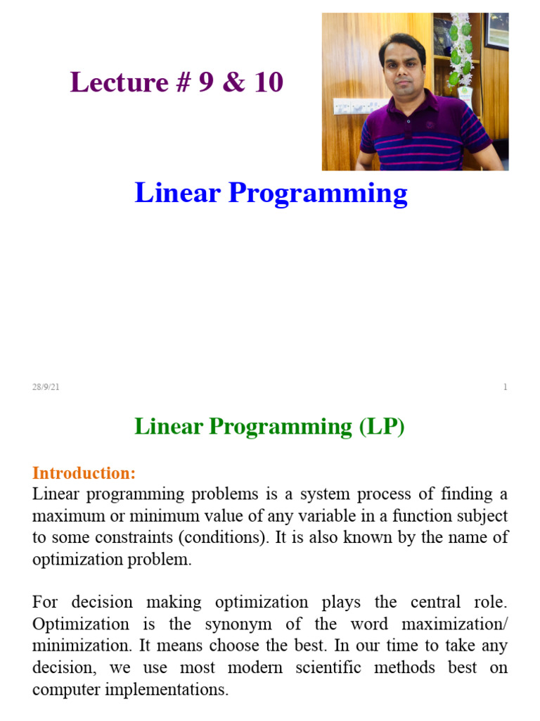 Linear Programming Optimization Methods | PDF | Mathematical ...