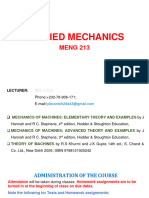 Meng 213 Applied Mech