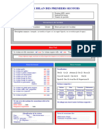 FICHE DE BILAN DES PREMIERS SECOURS