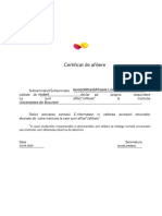 Certificat de Afiliere Editabil