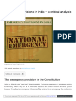 Blog Ipleaders in Emergency Provisions India Critical Analys