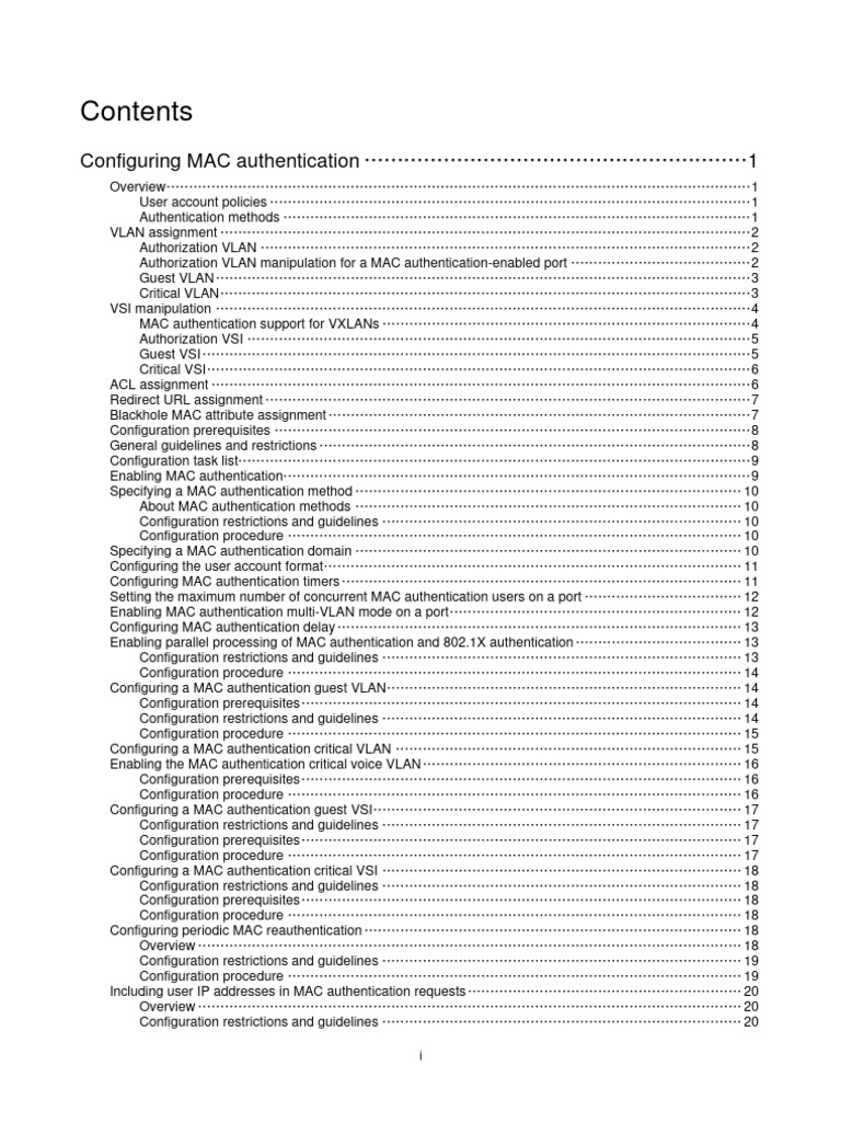 15-MAC Authentication Configuration | PDF | Radius | Port (Computer ...