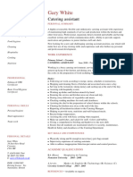 Catering Assistant CV Template Sample