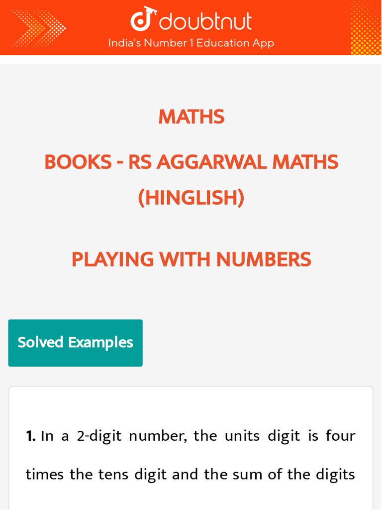 Books Doubtnut Question Bank | PDF | Elementary Mathematics | Algebra
