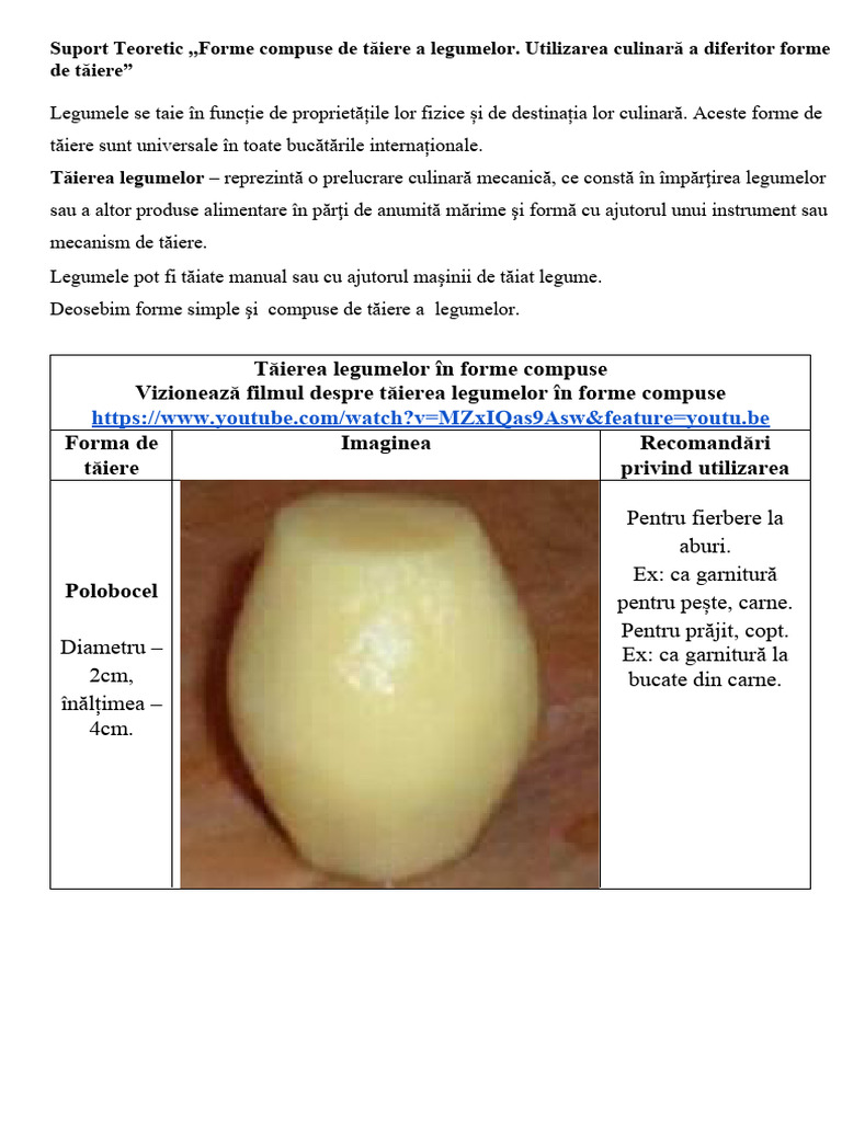 Forme Compuse de Taiere A Legumelor | PDF