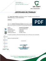 Certificado de Trabajo - Ramirez Rodriguez Franco