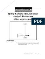Spring Element With Nonlinear Analysis Parameters (Filter Using Restart)