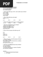 Class VIII - DS Worksheet-1