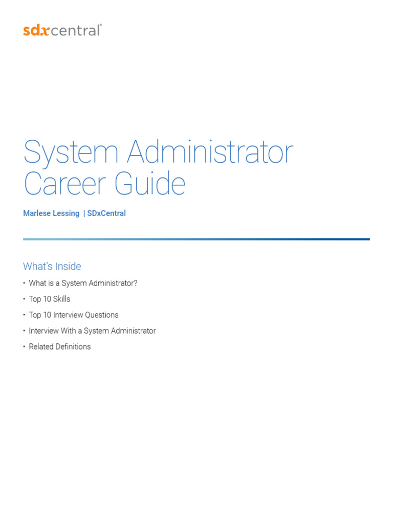 2020 06 12 Systems Administrator SysAdmin Career Guide | PDF | Cloud ...