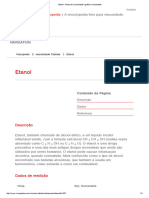 Etanol - Mesa de Viscosidade e Gráfico Viscosidade