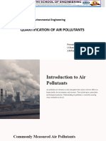 Quantification of Air Pollutants: Environmental Engineering