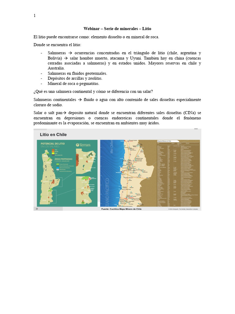 Exploración de Litio en Salmueras y Métodos Geofísicos | PDF | Litio ...