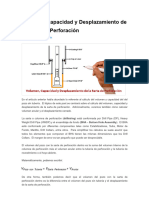Volumen, Capacidad y Desplazamiento de La Sarta de Perforación - PERFORADOR 2.0