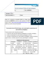 Mapa Didatica Com As 5 Tendencias Pedagogicas - Cronologia