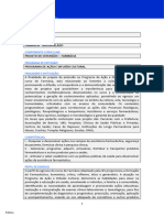 Farmácia - Bacharelado Projeto de Extensão I - Farmácia Programa de Ação E Difusão Cultural