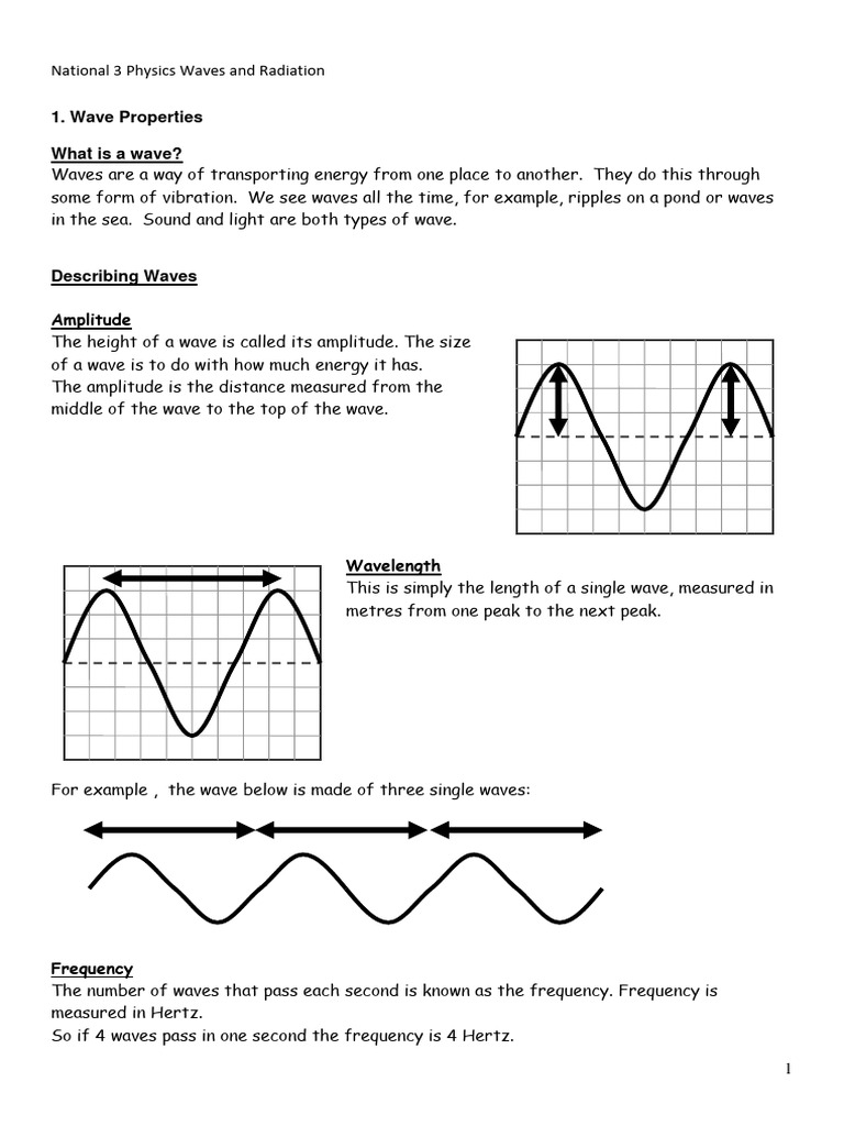 National 3 Physics: Waves & Radiation Guide | PDF | Radiation ...