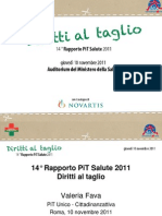 Diritti Al Taglio - Relazione PiT Salute 2011
