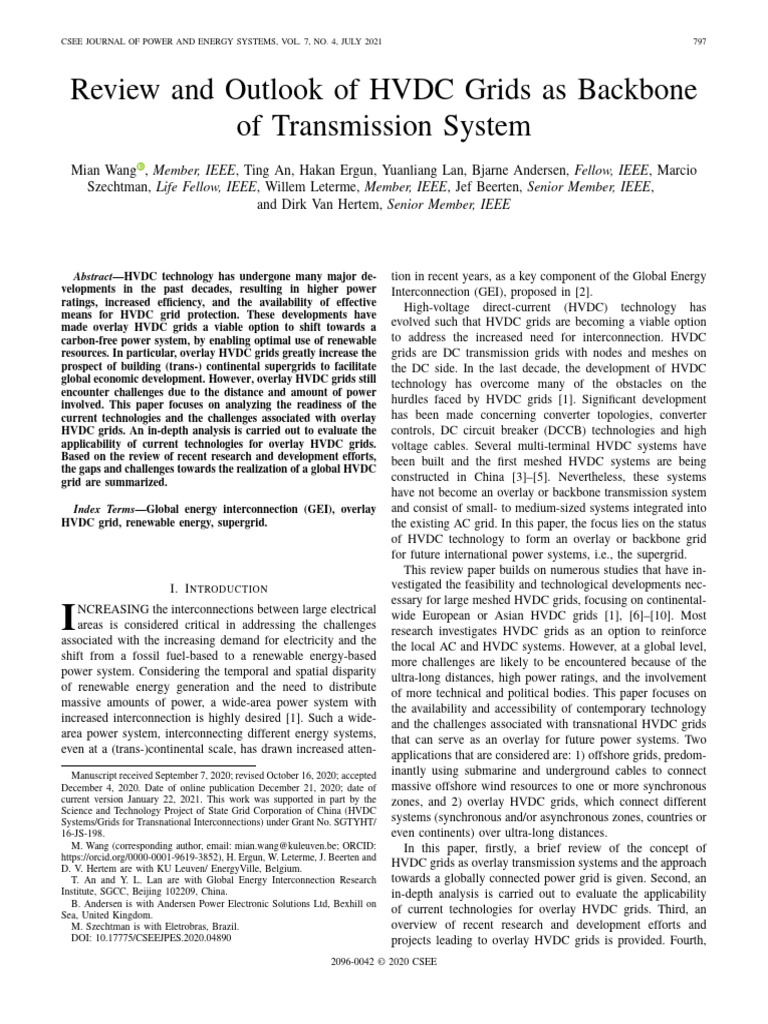 HVDC Grids: Future Power Backbone | PDF | High Voltage Direct Current ...