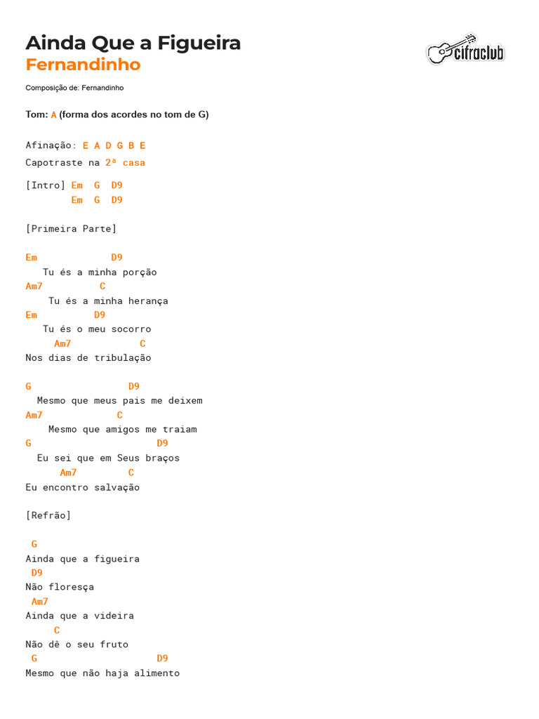 Letra e Acordes de 
