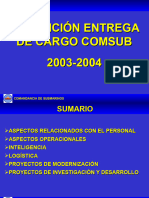 Entrega de Cargo Comsub 2003