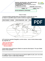 Atividades de Geografia 4º Ano de Junho.2023