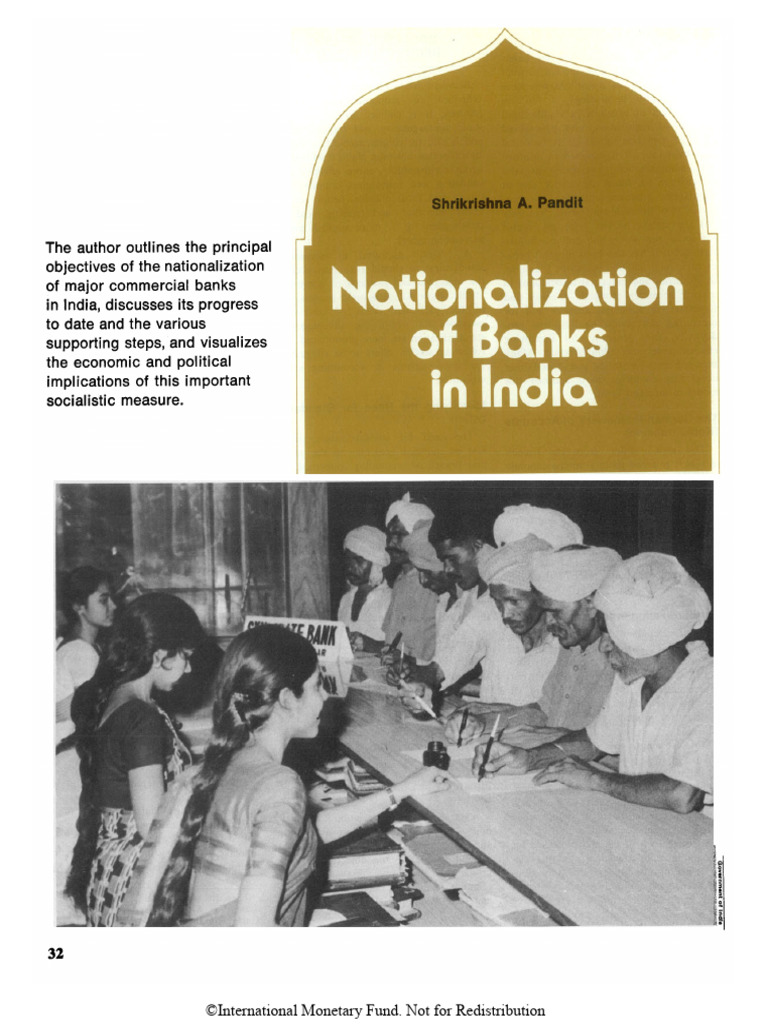 Nationalization of Indian Banks Overview | PDF | Banks | Reserve Bank ...