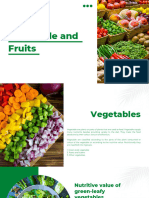 Vegetables and fruits