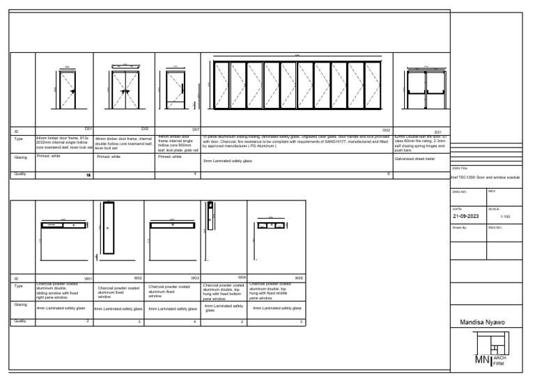 Door and Window Schedule | PDF | Window | Door