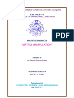 "Matrix Manipulation": Dr. Babasaheb Ambedkar Marathwada University, Aurangabad