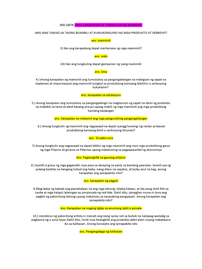 3RD QRTR. Reviewer | PDF