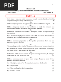 2023-2024 XII Bio Practical Key