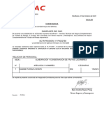 Constancia: Gandules Inc Sac