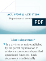 Topic 1 - Depatrmental Accounting