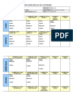 Planificador Semanal de Actividades - 3 RD Grade