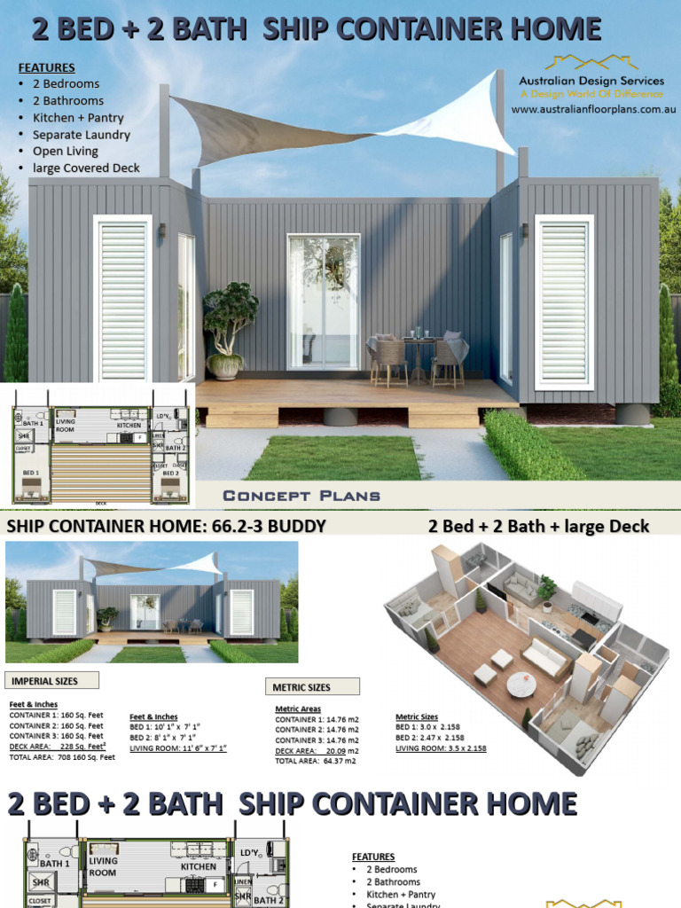2 Bed 2 Bath Ship Container Home | PDF | Door | Building Code