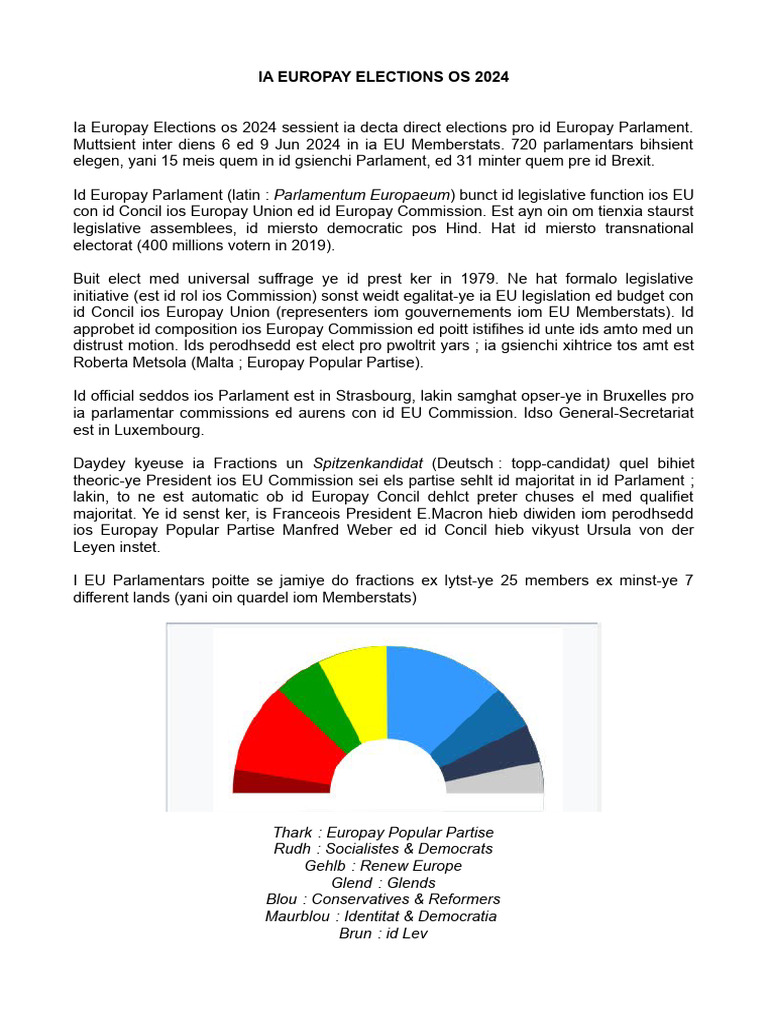 EU Elections 2024 Overview and Details | PDF | Politics Of The European ...