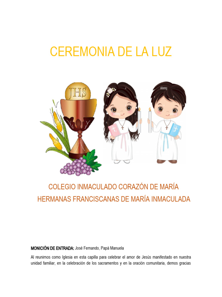 Ceremonia de La Luz | PDF | eucaristía | Oración