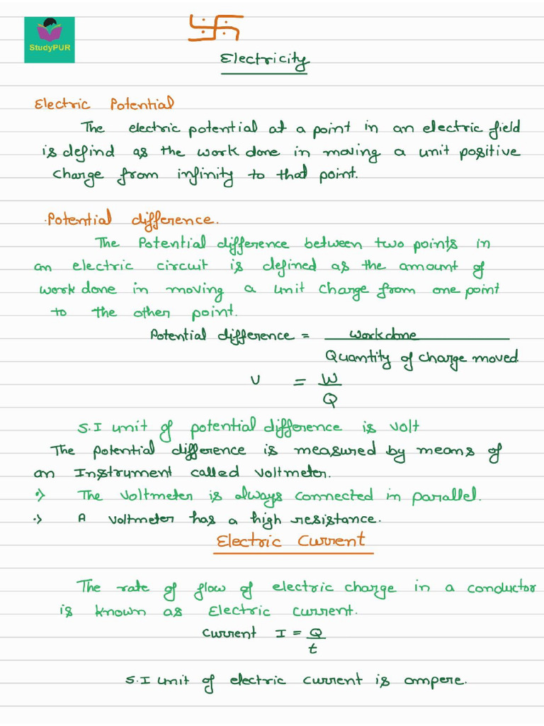 Electicity Class10th | PDF