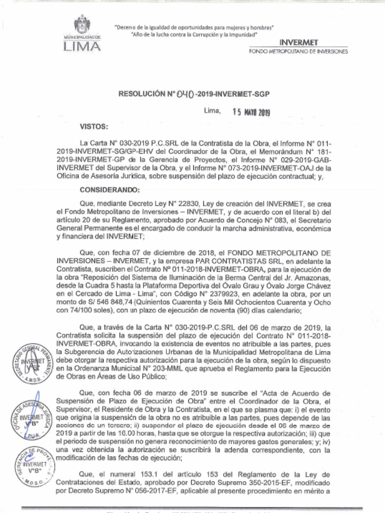 Resolucion 040-2019 | PDF