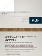 Topic:-Software Devlopment Life Cycle Models: Name:-Mayeda Rahman Maktom Section:-K23La Roll No:-B62