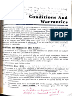Conditions and Warranties Special Contract