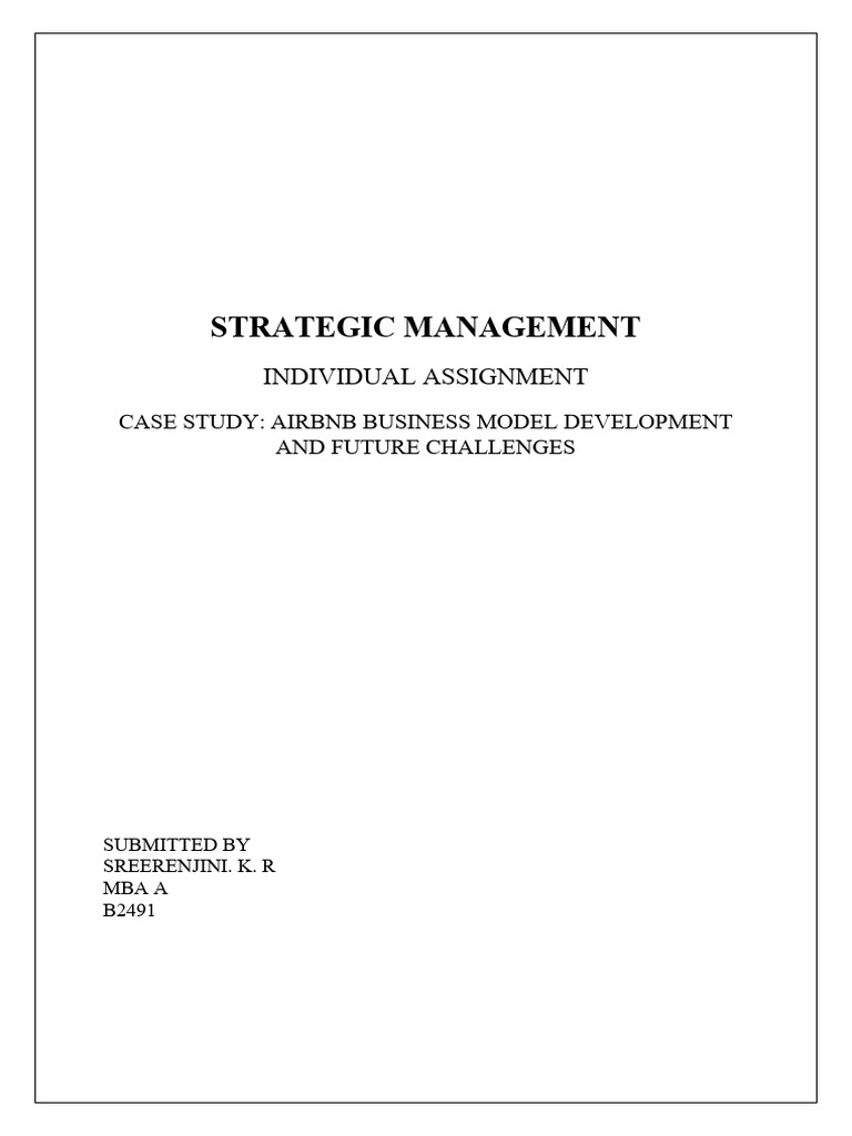 501740486 airbnb individual assignment pdf airbnb business model