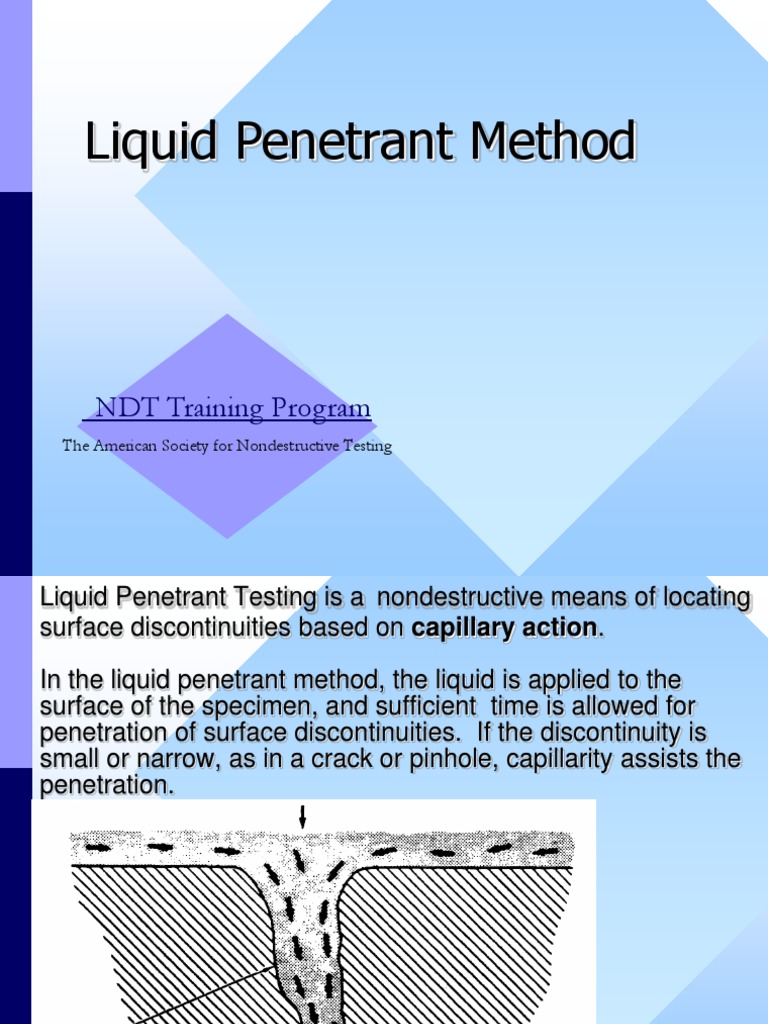 Liquid Penetrant Testing Overview | PDF | Casting (Metalworking ...