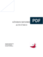 Claudio-Géneros Menores - Acto Único