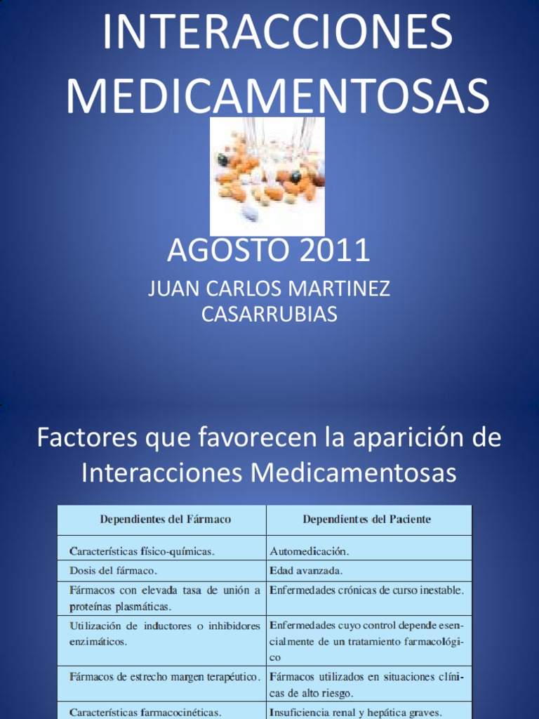 INTERACCIONES MEDICAMENTOSAS