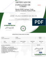 Certificado de Conclusão de Curso: Jose Vilaci Gomes Da Silva