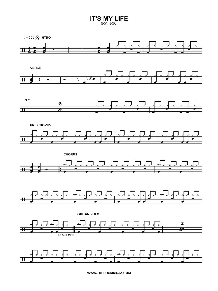 Bon jovi its my life pdf song structure american songs