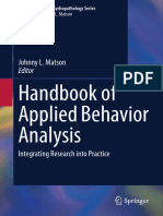 (Autism and Child Psychopathology Series) Johnny L. Matson - Handbook of Applied Behavior Analysis_ Integrating Research into Practice-Springer (2023)