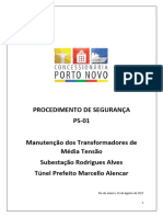 PS-01 - Manutenção Dos Transformadores de Média Tensão - SE Rodrigues Alves - TPMA